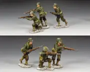 KING & COUNTRY BATTLE OF THE BULGE BBA088 U.S. INFANTRY WINTER RIFLE SECTION MIB