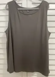 DKNY Olive Green Tank Top Rayon/Poly 2X NWT $78