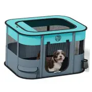 Puppy Playpen Cat Dog Crate: Play Pen Indoors Pet Playpens Portable L 1 Grey