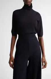 Max Mara Cecina Virgin Wool Turtleneck Sweater in Ultramarine at Nordstrom, Size Small