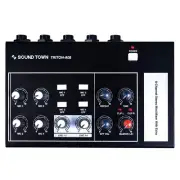 8-Channel Mono Stereo Karaoke Mini Mixer with 1/4” Inputs and Outputs, Echo/D...