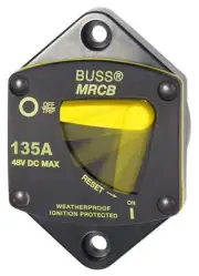 BLUE SEA Circuit Breaker 187 Series 135 Amp/ 48 Volt DC 7047-BSS
