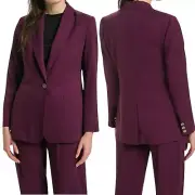 NEW Ted Baker Kclara Relax Fit Blazer Jacket Patch Pocket Purple Women Size 3/ 8