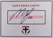 Max King SIGNED St Kilda Saints Card. AFL Football Steele Bonner Lockett Harvey.