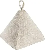 Nicola Spring Chevron Door Stop - Pyramid - Grey - 20cm Indoor Herringbone Decorative Door Wedge Door Stopper Interior Weighted Doorstop with Handle for Home, Office Doors