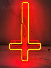 20" Jesus Cross Upside Acrylic Neon Lamp Sign Light Room Home Wall Decor Display