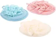 Hoement 3pcs Bath Towel Set with Exfoliating Bath Ball and Soft Scrubbing Towel for Gentle Cleaning Convenient for Family Use and Travel Durable Materials for Quality