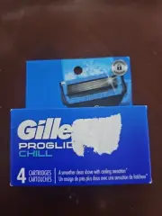 Gillette Proglide Chill Razor Blade Refills 4 Cartridges