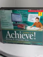 Vtg 1995 The Learning Company Achieve Writing & Language Arts 4CD-Roms Grade 3-6
