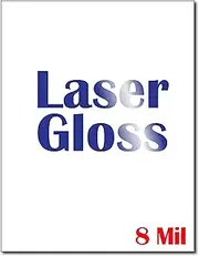8 Mil Laser Gloss Cardstock - Single Sided Glossy Photo Paper for Laser Printers - 8 1/2" x 11" - 50 Sheets