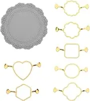 Tofficu 1 Set Wax Seal Kit,Wax Seal Stamp, Metal Wax Seal Molds with Silicone Waxing Mat Sealing Wax Kit for Wrapping Wedding Invitations Envelopes Cards