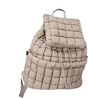 [Riaisttd] Quilted Puffer Backpack for Travel, Nylon Puffy Lightweight Laptop Backpack, Stylish Casual Daypack for Hiking, Gym, and Everyday Use,Lightweight Quilted Puffer Backpack,