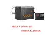 VoltX 12V 200Ah Lithium Battery + Switch Panel ON-OFF Control Box (Connect 17 Devices)