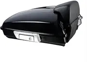 [Fjpacemt] Chrome Razor Tour Pack Pak Trunk Motorbike Bag Accessories Luggage for Harley Davidson Touring Models 2009-2024 Street Glide Road Glide Electra Glide Road King