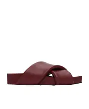 Jil Sander Cross-Over Open-Toe Sandals 35,36,37 Brown