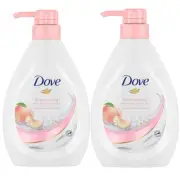 Dove Body Wash Rebalancing Peach Moisture Revitalize Skin Shower Cream 2X550ML