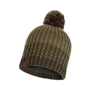 【BUFF】BFL116040 BORAE-針織保暖毛球帽-卡其綠(Lifestyle/生活系列/保暖帽/舒適)