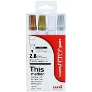 Uni PX-20 Shiny Paint Marker Bullet Assorted 4 Pack