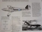 Hawker Fury Plane Picture Out of Print Aircraft Article Sheet Wall Art Decor