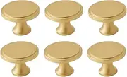 Cabinet Furniture Knobs 6 Pack Bedside Table Wardrobe Brass Handle Furniture Cabinet Drawer Handle-Single Hole