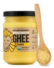 GOLDEN MONKEY Grass Fed Ghee Clarified Butter for Energy Gut and Immune Healt...