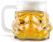 Original Stormtrooper Helmet Beer Glass, Transparent, 1 Pint Size (600ml), Original Fan Merchandise, Perfect Birthday Gifts for Men and Women, Perfect for Collectors and Beer Enthusiasts
