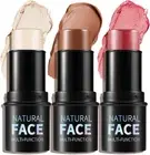Apooliy Cream Contour Sticks,Shades with Highlighter & Bronzer & Blush,Non-Gr...
