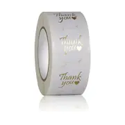 500Pcs/Roll Thank You Stickers Handmade Sticker Circle Stationery Gift Packaging Decor Seal Labels Thank You for Your Supporting