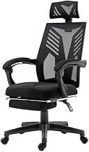 Artiss Gaming Chair Ergonomic Office Chairs Height Adjustable Mesh Computer Desk Seat with Lumbar Support and 150° Recline, High Back and 360°-Swivel Seating Black for Executive Home