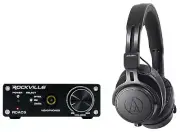Audio Technica ATH-M60X Monitor Headphones+DAC Headphone Amplifier Amp