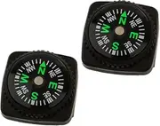 MagiDeal 2X Black Mini Holster Watch Band Compass Paracord Bracelet Compass