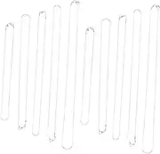 [DOITOOL] 10pcs Snake Chain Necklace in 5 Sizes (1mm Thick) Sterling Silver Bulk Fashion Jewelry Making Chain