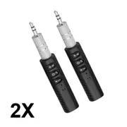 2pcs Wireless Car Audio Bluetooth Receiver Adapter Stick with 3.5mm AUX Plug