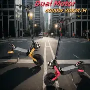 Electric Scooter 4000W Adult 80KM/H 70KM Range Foldable 11" Tyre Off Road E-Bike