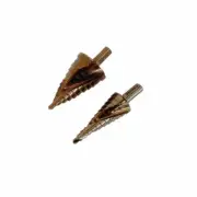 Cobalt Step Drill Bit 3/8" Shaft 12-11 Hole Spiral Fulte Drill Design 2 Pc Set