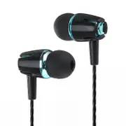 2PCS S9 3.5mm Wired Control In-ear Earphone Earbuds Stereo Music Headphone with Mic BLACKBLUE COLOR