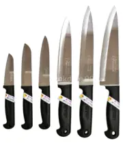 KIWI Thai Knife Kitchen Stainless Steel Slicing Sharp Blade 3-8 in Set 6 pcs