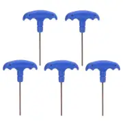 5pcs H2.5 T-Handle Hex Key Wrench 2.5mm S2 Steel T-Key Inner Hexagon Spanner