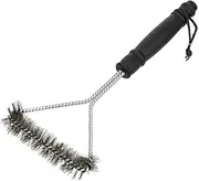 Grill Brush for Outdoor Grill, BBQ Brush for Grill Cleaning, Safe Wire Grill Brush BBQ Cleaning Brush Grill Grate Cleaner for Gas, Porcelain, Charbroil Grates (A)