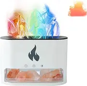 Flame Air Aroma Diffuser Humidifier Upgraded 4 Constant & 7 Changing Flame Colors Essential Oil Diffusers for Home Office Yoga Gym, White