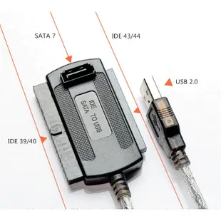 第6代速度更快USB to IDE3.5吋硬碟 USB to SATA USB 轉 SATA 三合一轉接線 隨插即用