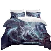 Cool Art White Lighting Dragon Quilt Cover