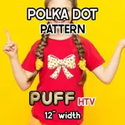 Puffy Pattern Polka Dot HTV Iron on 12"x12" High Tack Mask Provided