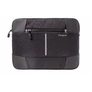 Targus 13-14'' Bex II Laptop Sleeve/Case/Notebook Bag - Weather-resistant & rip-stop fabrication - Black with black trim