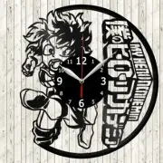 Boku No Hero Academia Vinyl Record Wall Clock Decor Handmade 6112