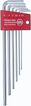 Wiha 66995 6-Piece Metric Ball End Long Hex L-Key Set