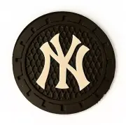 2 pk Cup Mat Car Drink Holder Insert Silicone Coaster Set New York Yankees