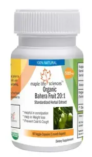 ORGANIC Terminalia Bellirica 20:1 Extract Capsules Bahera Fruit Bibhitaki