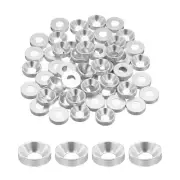 M5 Cone Cup Countersunk Washers,Anodized Aluminum for Screw RC,60PCS(Silver)