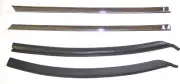 1970-1972 Monte Carlo rear quarter window chrome seal retainers & rubber seals